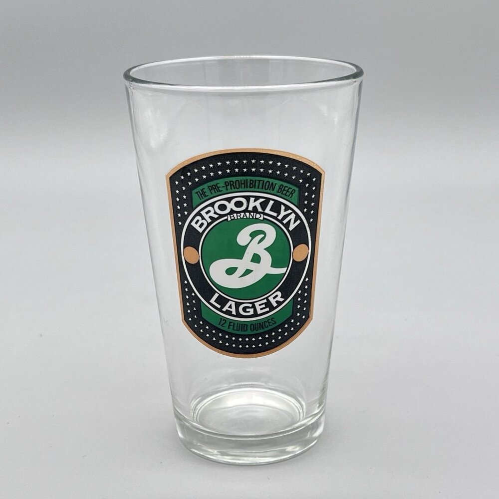 Brooklyn Brand Lager Logo Pint 16 Oz. Beer Glass Pre-Prohibition Beer